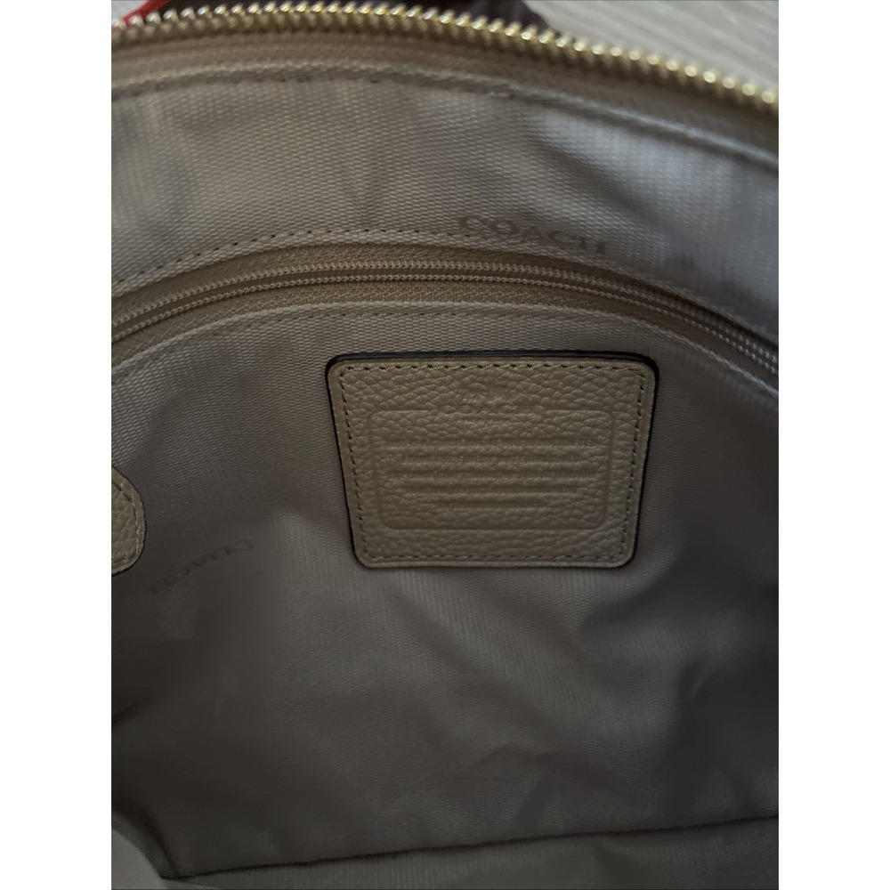 Coach Shoulder Bag Leather Beige w/ Tag 33521 Used W/ Dust Bag Cover - Picture 4 of 13